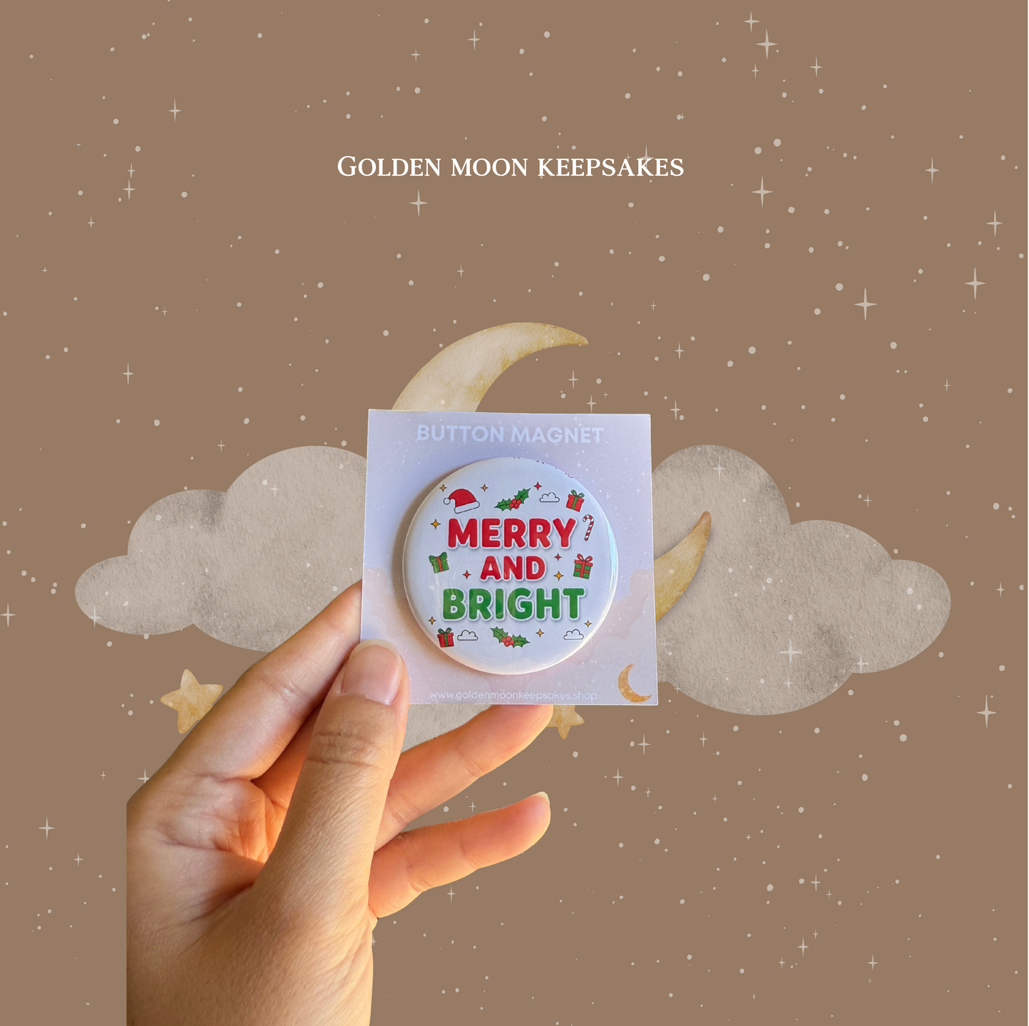 Holiday Button Magnets