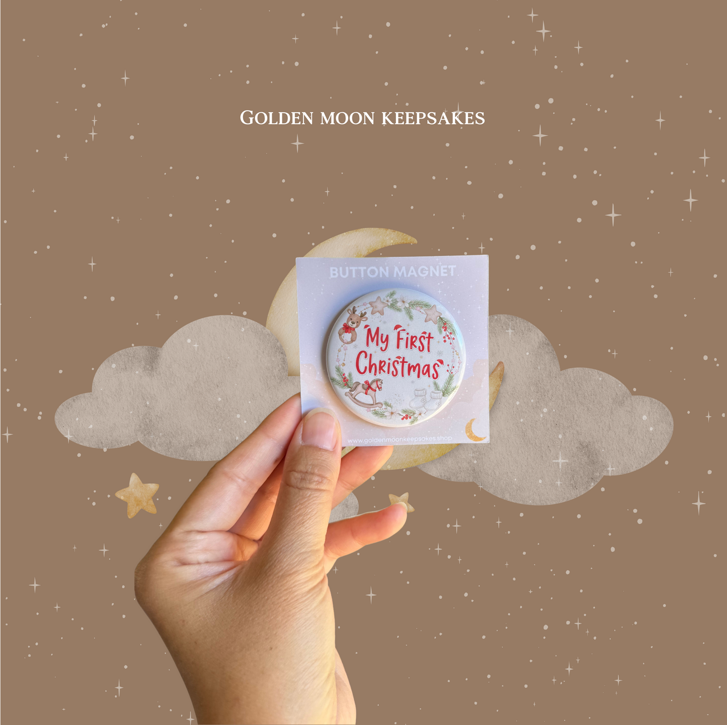 Holiday Button Magnets