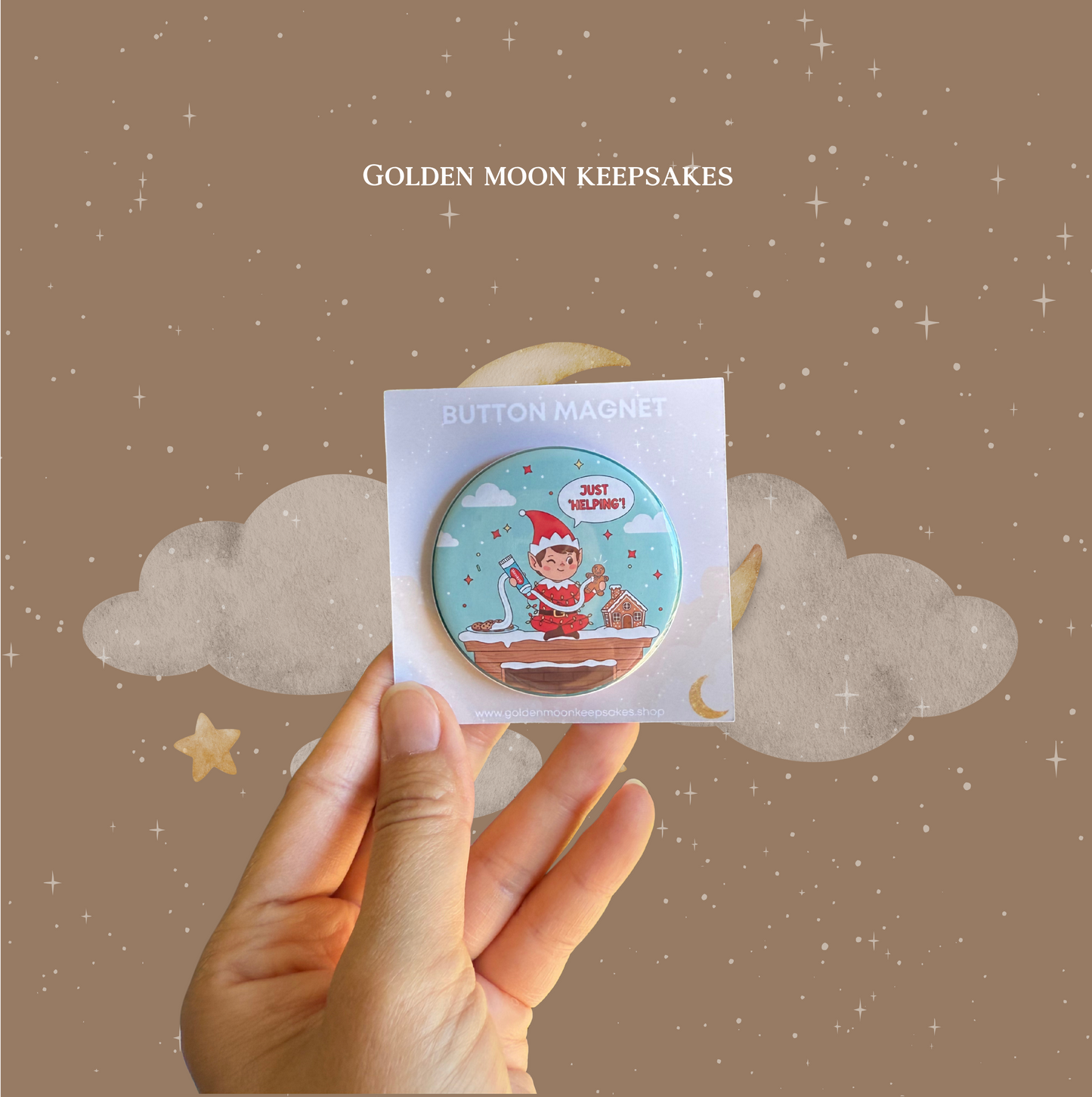 Holiday Button Magnets