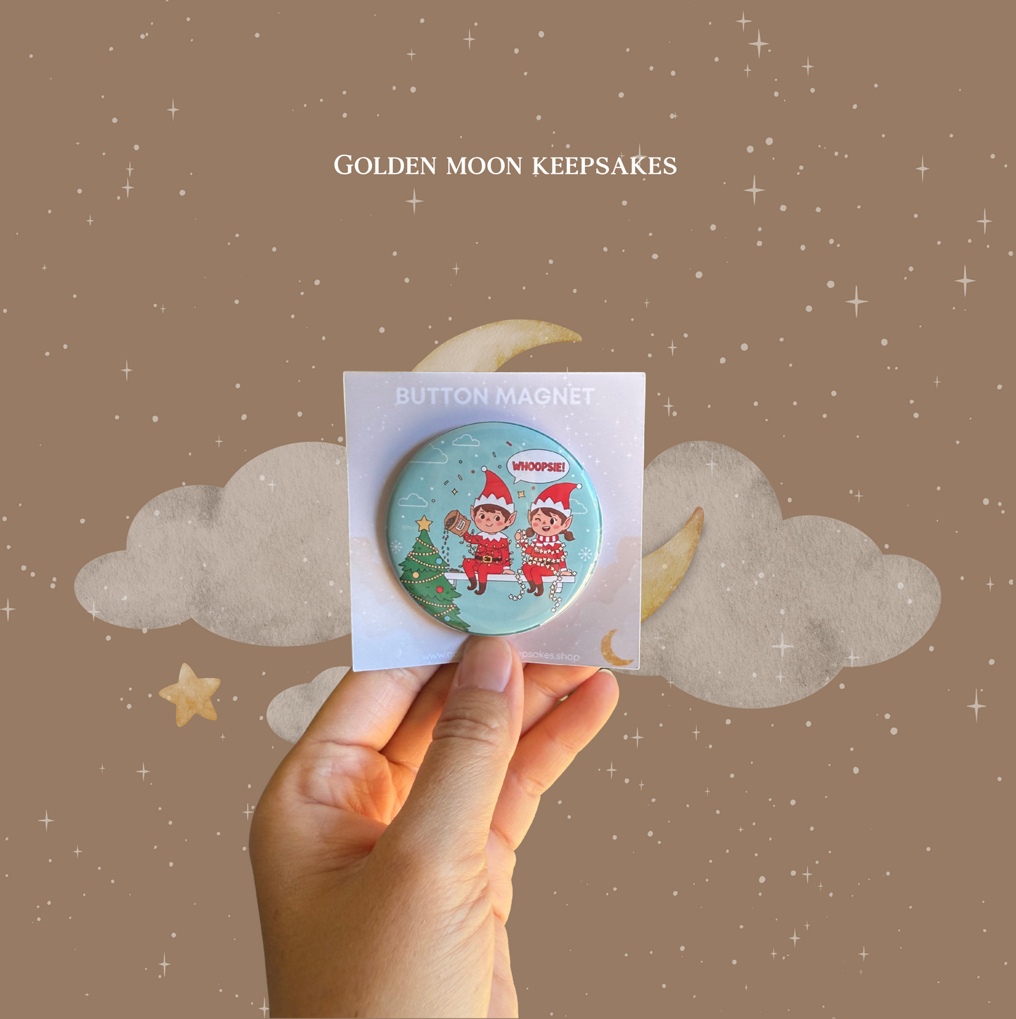 Holiday Button Magnets