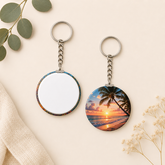 Custom Photo Keychain - Personalized 2.25" Round Key Chains