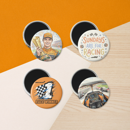 Race Day Button Magnet Set – McLaren F1 Fan Collection