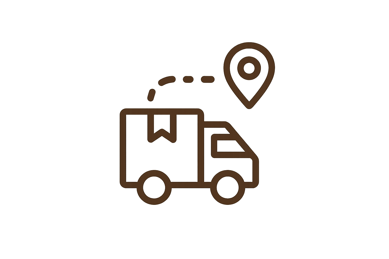 create a small icon for track your order using #FAF6EF and 3F2F1D